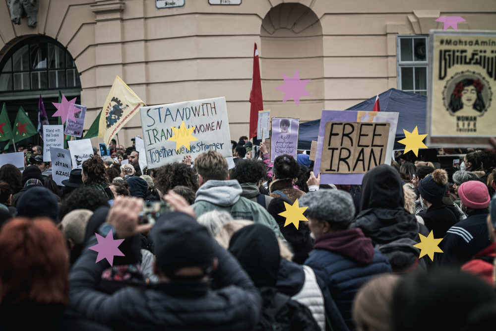Solidaritätskundgebung für Proteste im Iran in Wien